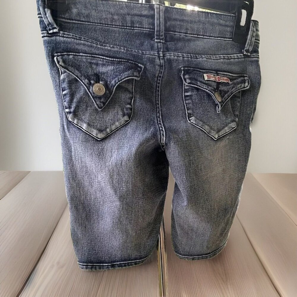 Hudson Yaxi Denim Shorts Girls 10 Mid Rise Bermuda Light Wash Measurement N Pict